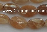 CMS1105 15.5 inches 10*14mm faceted oval moonstone gemstone beads