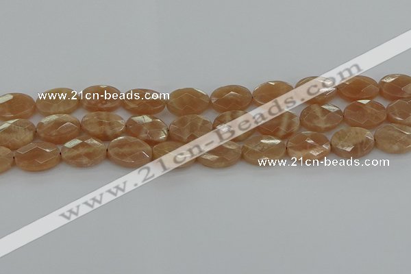 CMS1106 15.5 inches 12*16mm faceted oval moonstone gemstone beads