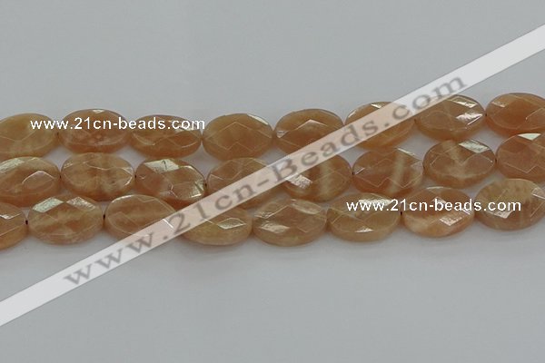 CMS1108 15.5 inches 15*20mm faceted oval moonstone gemstone beads