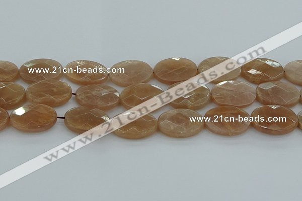 CMS1109 15.5 inches 18*25mm faceted oval moonstone gemstone beads