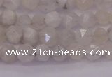 CMS1153 15.5 inches 6mm faceted nuggets white moonstone beads