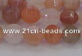 CMS1167 15.5 inches 8mm faceted round rainbow moonstone beads