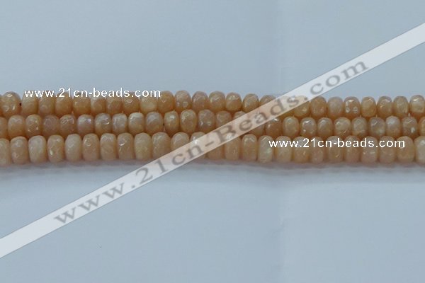 CMS1171 15.5 inches 5*8mm faceted rondelle moonstone beads