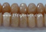 CMS1173 15.5 inches 7*12mm faceted rondelle moonstone beads