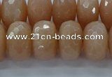 CMS1174 15.5 inches 8*14mm faceted rondelle moonstone beads