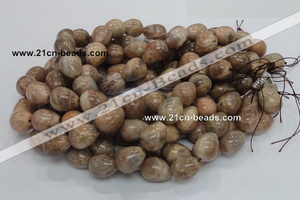 CMS12 15.5 inches 16*20mm teardrop moonstone gemstone beads wholesale
