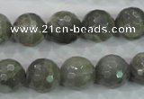 CMS126 15.5 inches 14mm faceted round moonstone gemstone beads