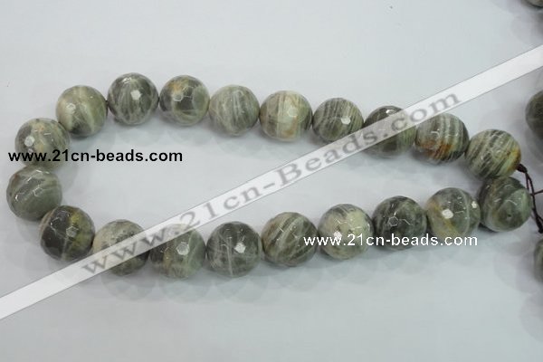 CMS127 15.5 inches 20mm faceted round moonstone gemstone beads