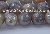 CMS1313 15.5 inches 10mm faceted round AB-color grey moonstone beads