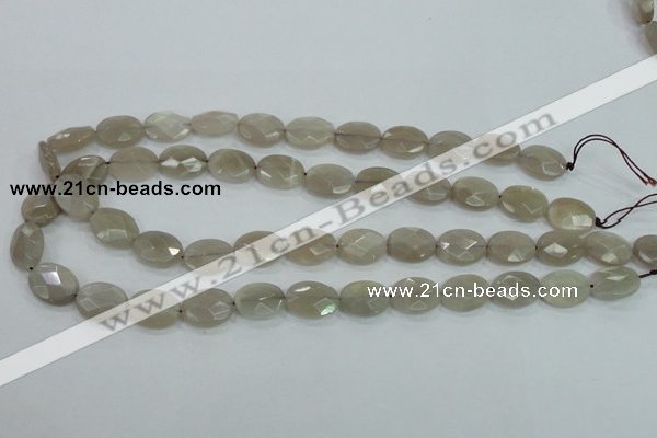 CMS132 15.5 inches 12*16mm faceted oval moonstone gemstone beads