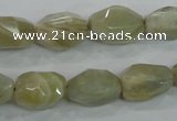 CMS133 15.5 inches 10*16mm faceted nugget moonstone gemstone beads