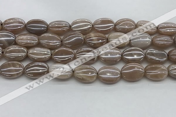 CMS1350 15.5 inches 12*16mm oval AB-color moonstone beads