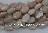 CMS14 15.5 inches 8*12mm oval moonstone gemstone beads wholesale