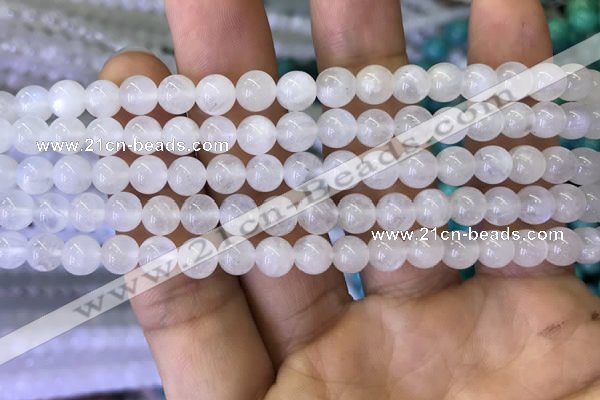 CMS1401 15.5 inches 6mm round white moonstone beads wholesale