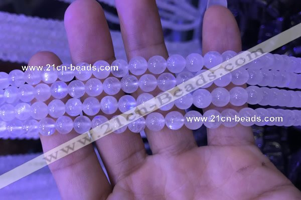 CMS1409 15.5 inches 6mm round white moonstone gemstone beads