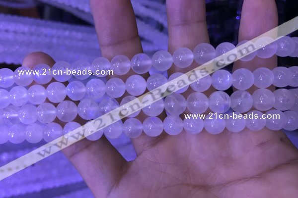 CMS1410 15.5 inches 8mm round white moonstone gemstone beads