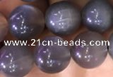 CMS1422 15.5 inches 8mm round black moonstone beads wholesale