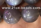 CMS1425 15.5 inches 14mm round black moonstone beads wholesale