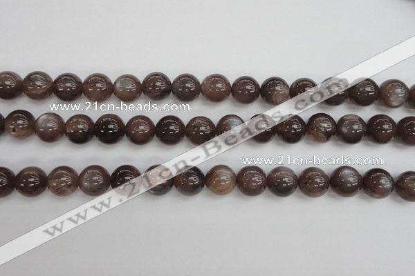 CMS143 15.5 inches 10mm round natural grey moonstone beads