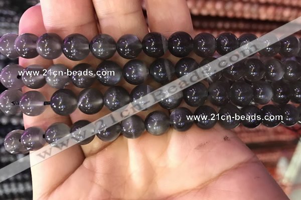 CMS1430 15.5 inches 10mm round black moonstone gemstone beads