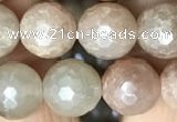 CMS1453 15.5 inches 10mm faceted round AB-color moonstone beads