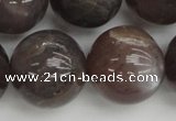 CMS149 15.5 inches 16mm round natural grey moonstone beads