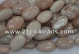 CMS15 15.5 inches 10*14mm oval moonstone gemstone beads wholesale