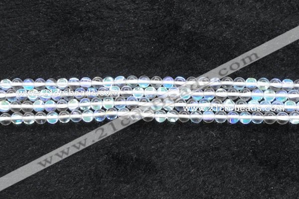 CMS1501 15.5 inches 6mm round synthetic moonstone beads wholesale