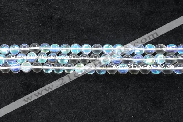 CMS1503 15.5 inches 10mm round synthetic moonstone beads wholesale