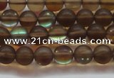 CMS1526 15.5 inches 6mm round matte synthetic moonstone beads