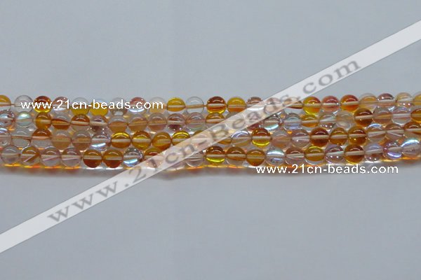 CMS1531 15.5 inches 6mm round synthetic moonstone beads wholesale