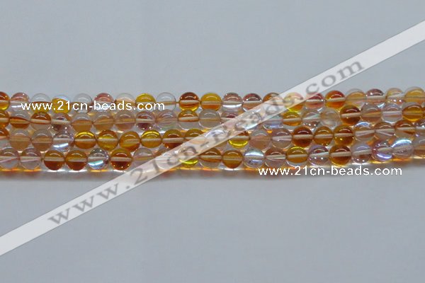 CMS1533 15.5 inches 10mm round synthetic moonstone beads wholesale