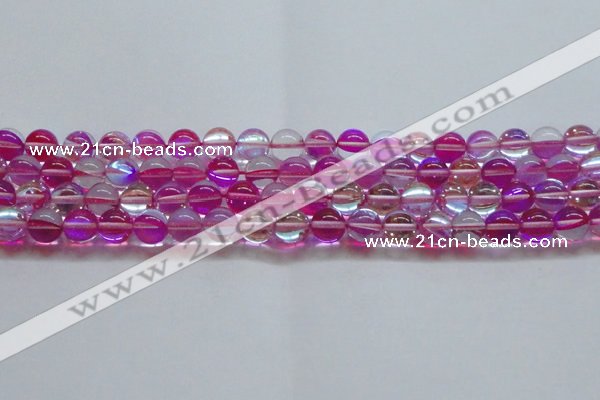 CMS1543 15.5 inches 10mm round synthetic moonstone beads wholesale