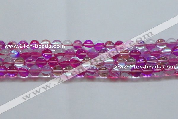 CMS1544 15.5 inches 12mm round synthetic moonstone beads wholesale