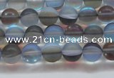 CMS1566 15.5 inches 6mm round matte synthetic moonstone beads