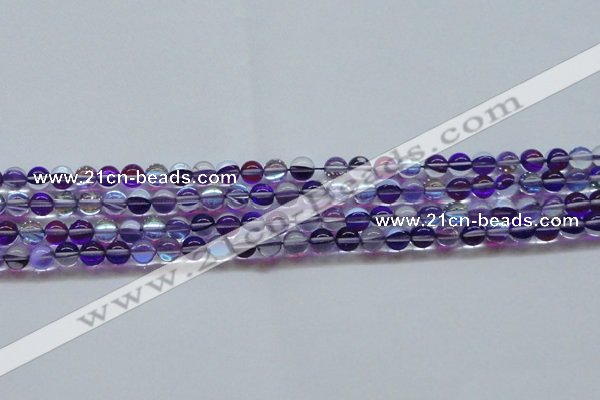 CMS1571 15.5 inches 6mm round synthetic moonstone beads wholesale