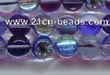 CMS1573 15.5 inches 10mm round synthetic moonstone beads wholesale