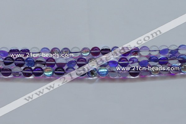 CMS1573 15.5 inches 10mm round synthetic moonstone beads wholesale