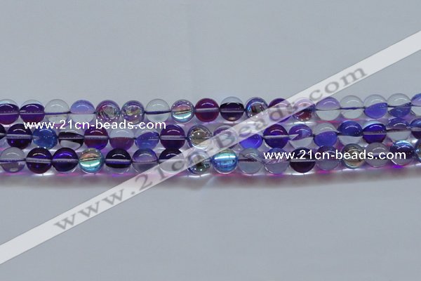 CMS1574 15.5 inches 12mm round synthetic moonstone beads wholesale