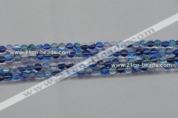 CMS1581 15.5 inches 6mm round synthetic moonstone beads wholesale