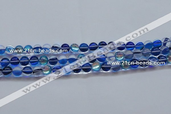 CMS1583 15.5 inches 10mm round synthetic moonstone beads wholesale