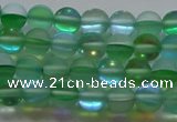 CMS1606 15.5 inches 6mm round matte synthetic moonstone beads