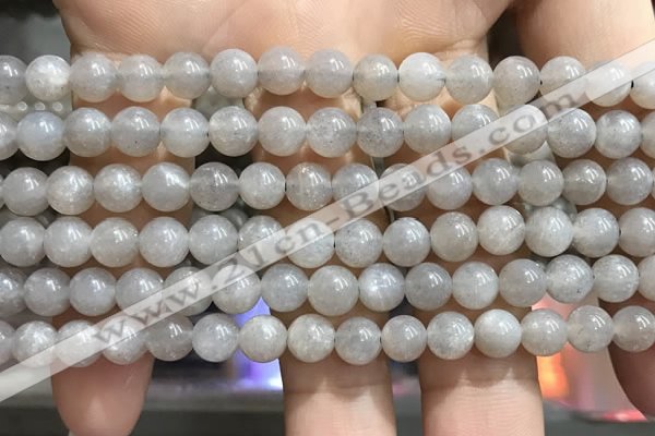 CMS1651 15.5 inches 6mm round grey moonstone beads wholesale