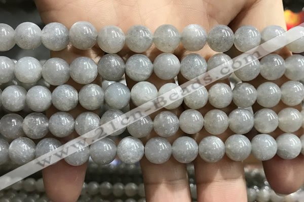 CMS1652 15.5 inches 8mm round grey moonstone beads wholesale