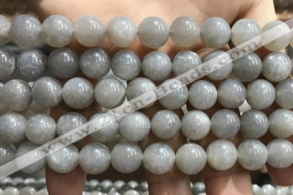 CMS1654 15.5 inches 12mm round grey moonstone beads wholesale