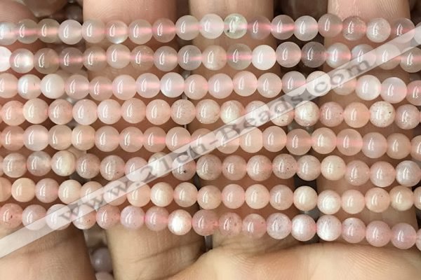 CMS1670 15.5 inches 4mm round moonstone beads wholesale