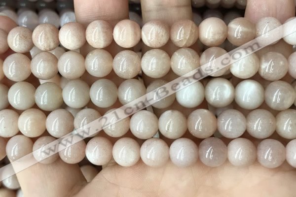 CMS1672 15.5 inches 8mm round moonstone beads wholesale