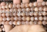 CMS1679 15.5 inches 8mm faceted round moonstone beads wholesale