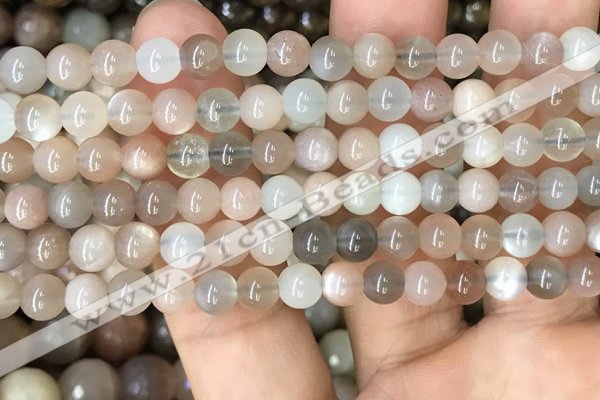 CMS1685 15.5 inches 6mm round rainbow moonstone beads wholesale