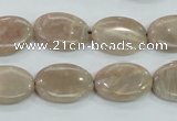 CMS17 15.5 inches 13*18mm oval moonstone gemstone beads wholesale